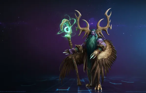 Blizzard, wow, world of warcraft, heroes of the storm, Малфурион Ярость Бури