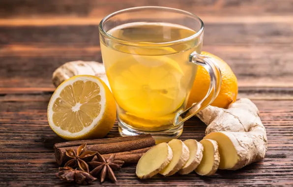 Lemon, cup, tea
