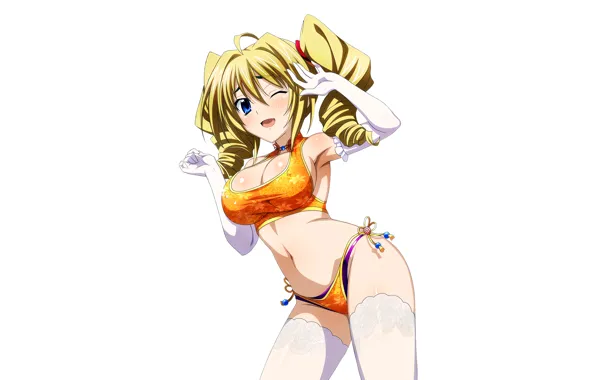 Girl, sexy, cleavage, long hair, boobs, anime, beautiful, pretty