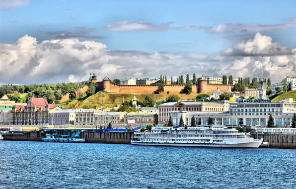 Город, кремль, теплоход
