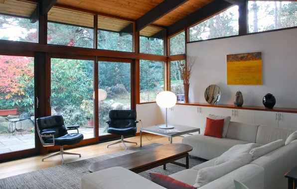Дизайн, комната, интерьер, ретро стиль, гостиная, family room, Deck house, by Hammer architects