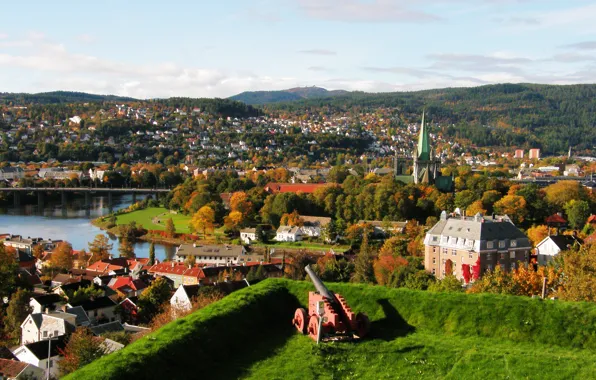 Картинка осень, пейзаж, Норвегия, landscape, autumn, Norway, fall, Trondheim