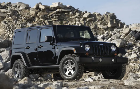 Чёрный, Обои, wrangler, Jeep