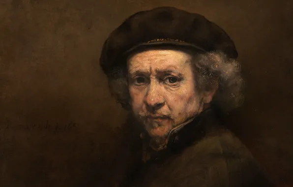 Картинка Rembrandt, Рембрандт Харменс ван Рейн, Rembrandt Harmenszoon van Rijn, Рембрандт, Автопортрет, Dutch painter, голландский художник, …