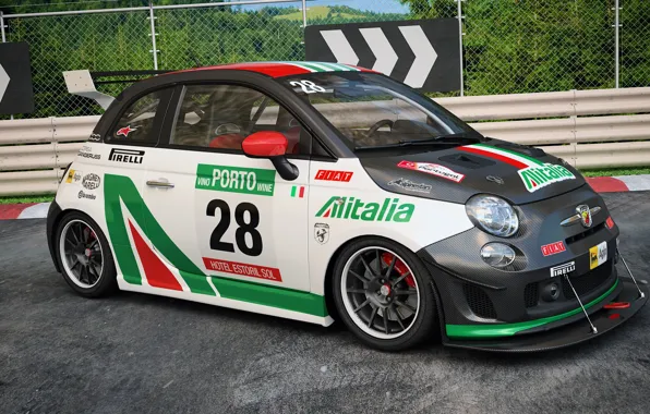 Машина, тюнинг, арт, автомобиль, dangeruss, alitalia, abarth 500
