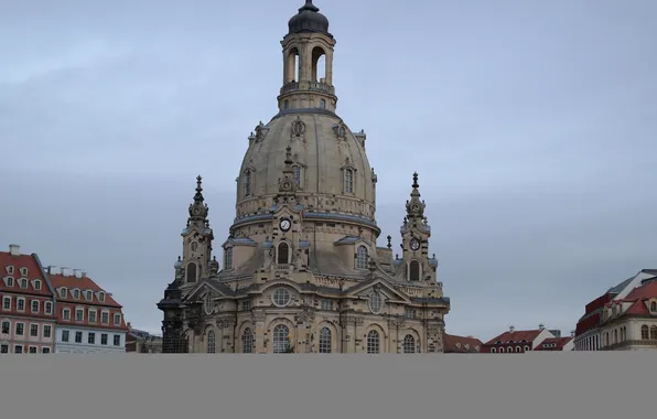 Картинка дома, Германия, Дрезден, купол, Фрауэнкирхе, церковь Богородицы