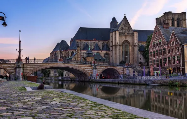 City, Water, Landscapes, River