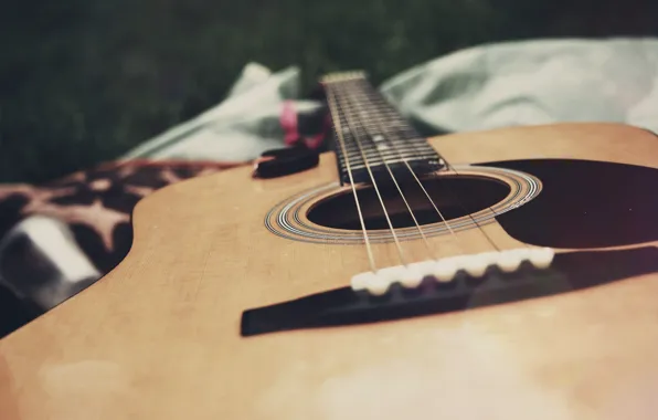 Природа, музыка, гитара, струны, music, guitar