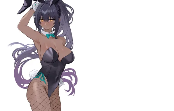 Girl, hot, sexy, boobs, anime, stockings, brown, babe