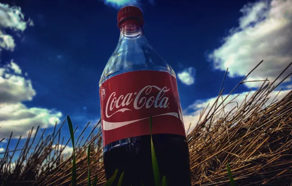 Картинка небо, природа, стиль, красное, coca-cola, разное, cola, кока - кола