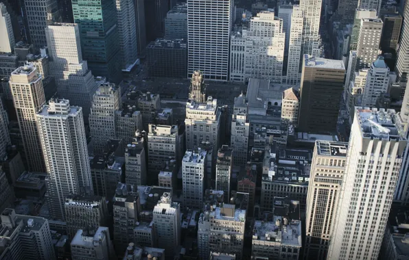 Картинка city, город, высота, небоскребы, улицы, new york, nyc