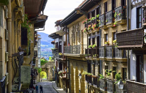Spain, old town, Hondarribia, Guipúzcoa