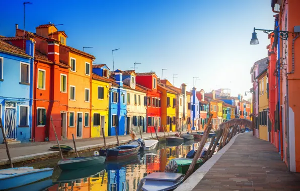 City, город, улица, лодки, Италия, Венеция, канал, Italy