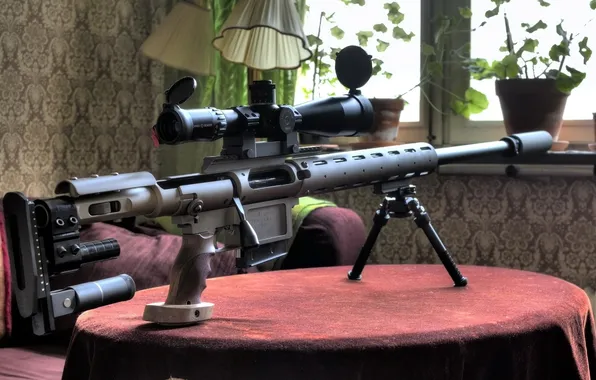Оружие, стол, sniper rifle