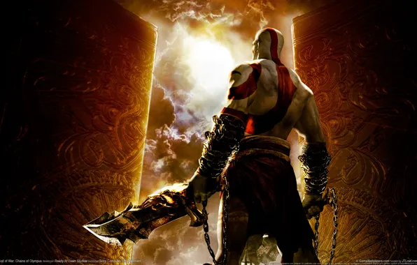 God of war, kratos, games, chains of olympus