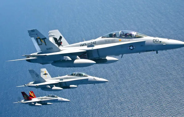 Полет, истребители, Super Hornet, F-18, палубные