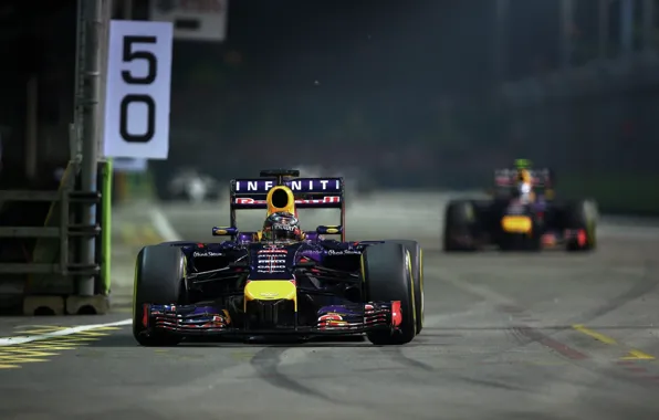 Гонщик, Formula 1, Red Bull, Vettel, Чемпион, Sebastian, RB10