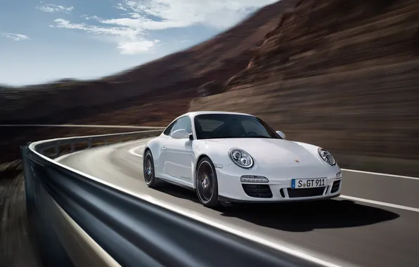 Картинка дорога, машина, авто, горы, обои, скорость, 911, Porsche