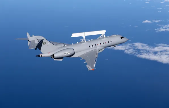 Картинка ДРЛО, SAAB, Bombardier Global 6000, Радар Erieye