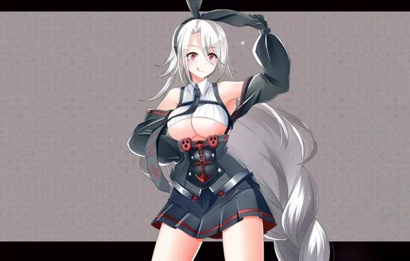 Girl, sexy, cleavage, long hair, boobs, anime, beautiful, pretty