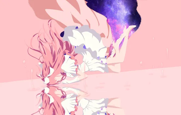 Отражение, минимализм, портал, Mahou Shoujo Madoka Magica, Девочка волшебница Мадока