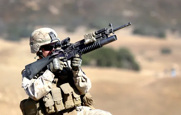 Картинка training, United States Marine Corps, medium machine gun