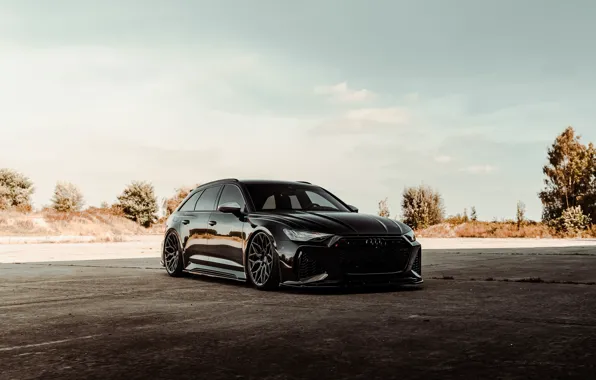 Картинка Audi, Black, Avant, RS6, VAG