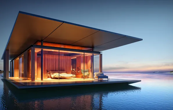 Room Design, Architecture Design, Floating House, Houseboat Ideas, Dream Home, Scenic View