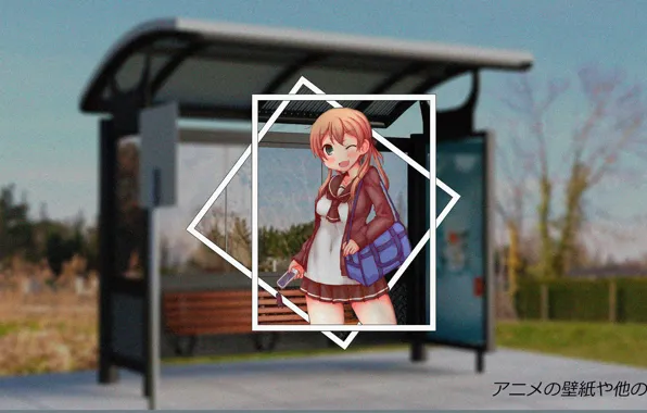 Аниме, арт, остановка, тян