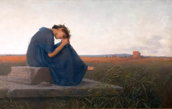 Картинка Девушка, Картина, Гробница, Австрийский художник, Rudolf Bacher, Рудольф Бахер, Гробница Цецилии Метеллы