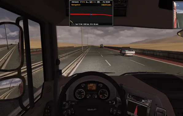 Desert, highway, TruckSimMap, EuroTruckSimulator2