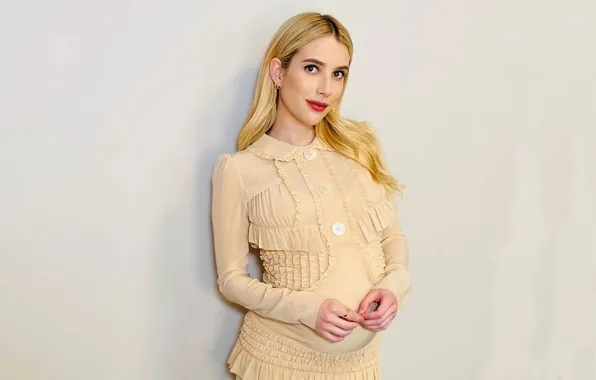 Платье, актриса, рыжая, красивая, беременная, Emma Roberts, Эмма Робертс
