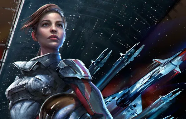 Космос, mass effect, mass effect andromeda, Sarah Ryder, Сара Райдер