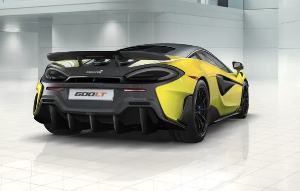 Рендеринг, McLaren, суперкар, вид сзади, 2018, 600LT