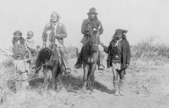 Картинка apache, warrior, native american, Geronimo, proud men