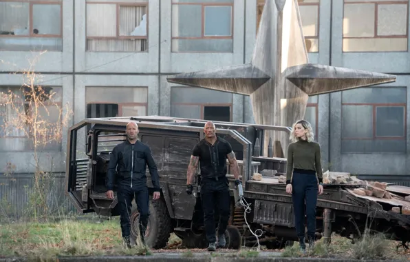 Машина, трио, заброшенное здание, Fast & Furious Presents: Hobbs & Shaw, Форсаж: Хоббс и Шоу