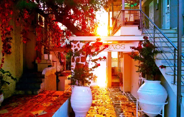 Dusk, Greece, Halkidiki, Neos Marmaras