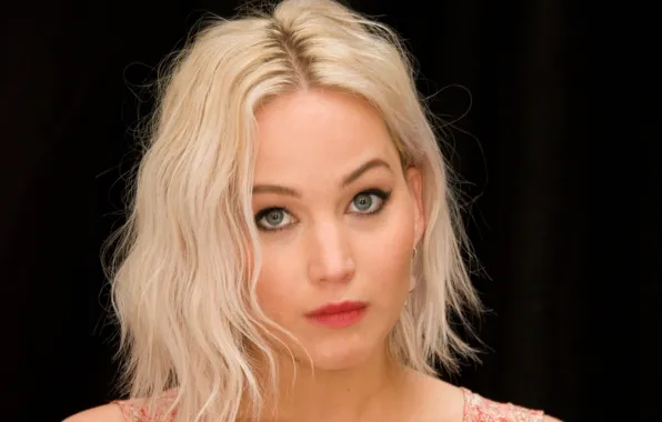 Взгляд, лицо, красота, актриса, блондинка, jennifer lawrence