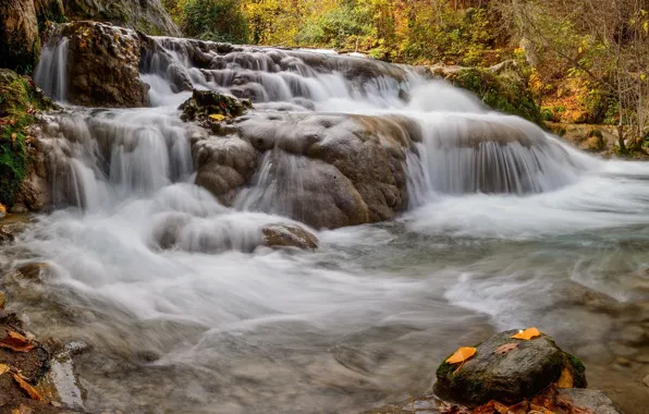 Камни, водопад, поток