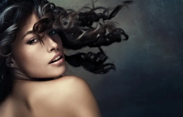 Девушка, волосы, губы, eyes