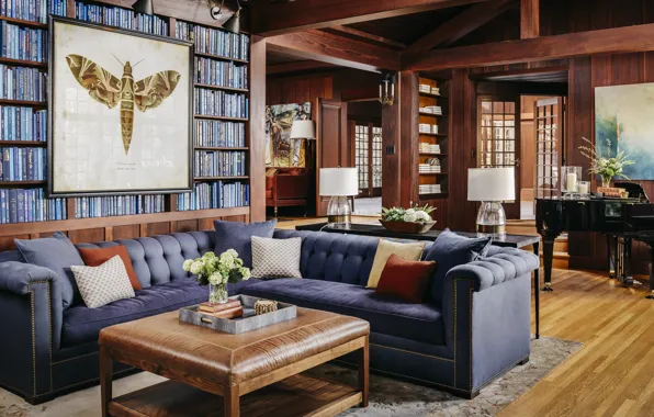 Дизайн, стиль, интерьер, рояль, библиотека, California, гостиная, Craftsman Style house in Hillsborough