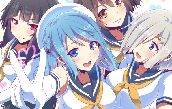 Kawaii, game, happy, weapon, girls, anime, pretty, bishojo