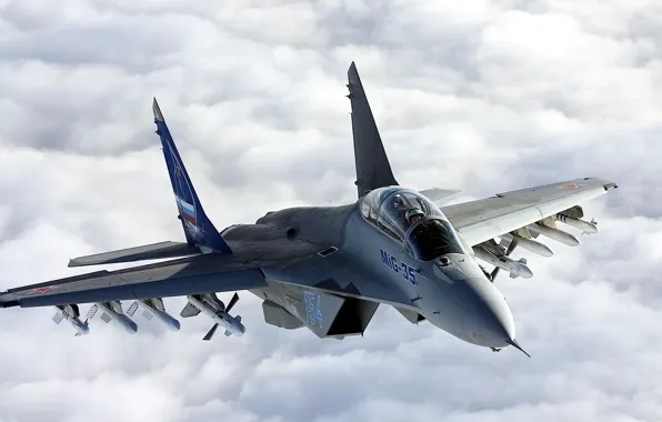 Картинка авиация, обои, истребитель, миг, МиГ - 35 Fulcrum F, смамолёт