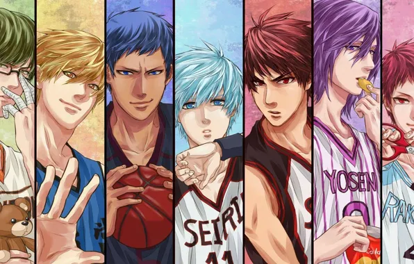Баскетбол куроко, Куроко, Аомине, Акаши, kuroko no basuke
