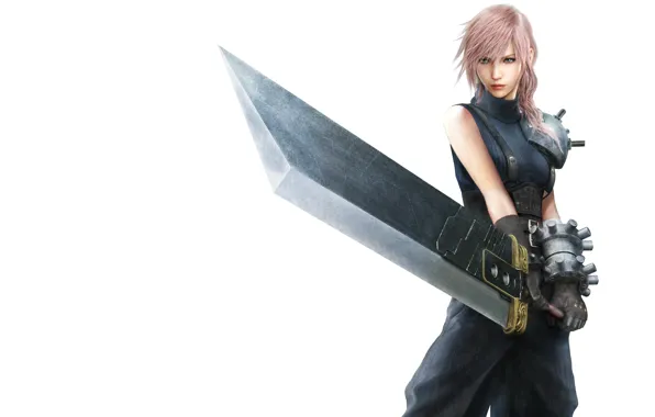 Девушка, меч, Final Fantasy, Lightning, costume, Lightning Returns, Cloud's