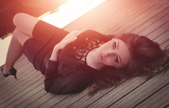 Girl, Model, Sun, View, Pier, Lies, Margot