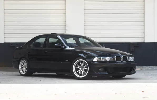 Картинка BMW, Black, E39, Wheels, M5