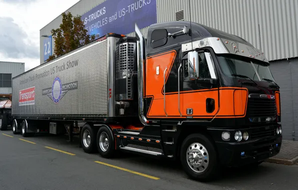 Автомобиль, freightliner, тягач, trailer, argosy