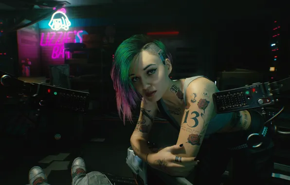 Girl, Games, Neon, Cyberpunk 2077