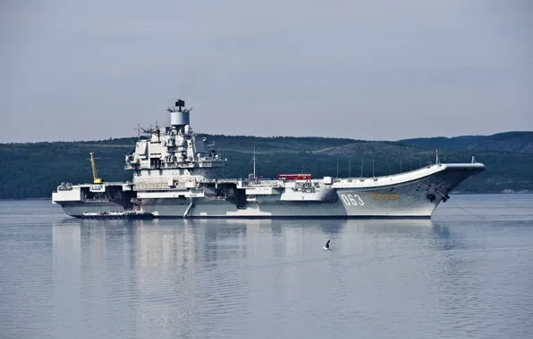 Картинка море, крейсер, Тяжёлый, авианесущий, Адмирал Кузнецов
